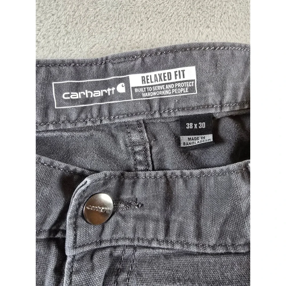 Carhartt Pants Men 38x30 Fit 37x29 Rugged Flex Relaxed Fit Canvas BN2517-M *Read